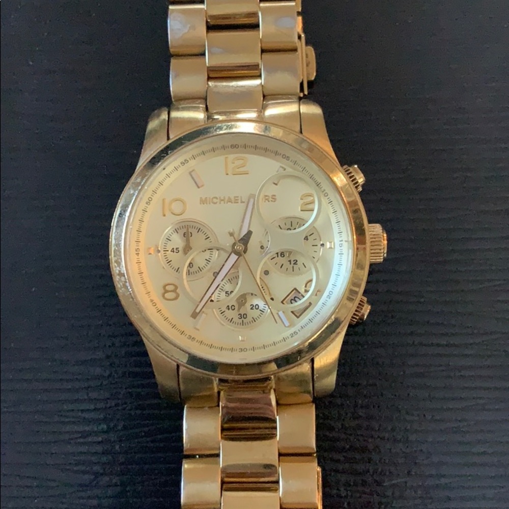 Gold Michael Kors oversized Watch